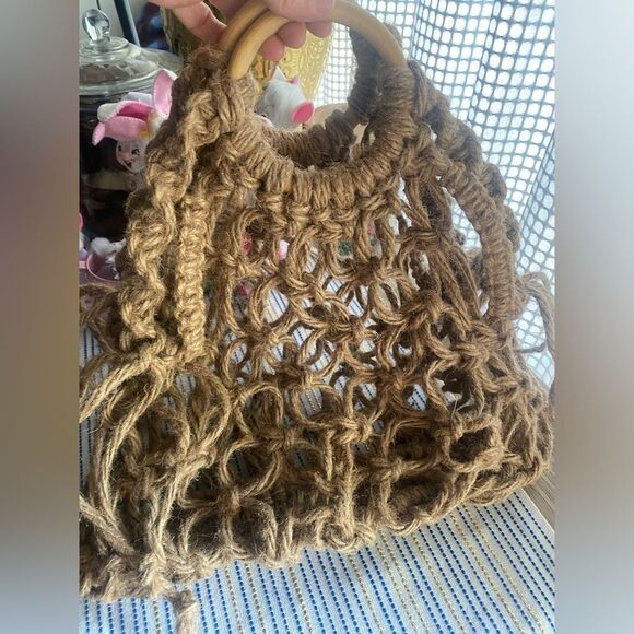 KKIBO Macrame Market Bag Brown - Picture 14 of 14